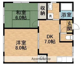 サンハイツ蛭池【1階】の間取り