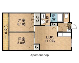 ハーフェン【2階】の間取り