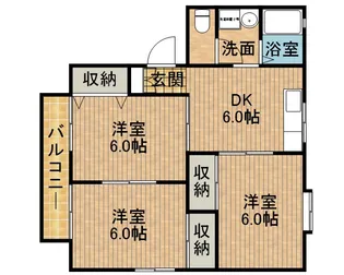 イーストニュータウンA【1階】の間取り