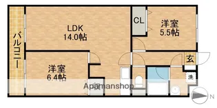 ベルタウン【1階】の間取り