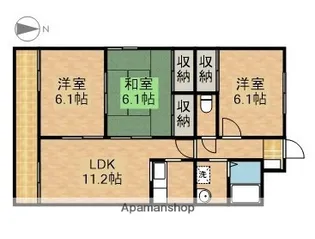 シャトル可美【1階】の間取り
