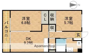 グランシャリオ【201号室】の間取り