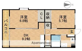 グランシャリオ【103号室】の間取り
