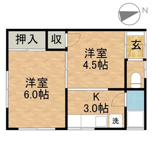 パークハイツ萩丘【2階】の間取り