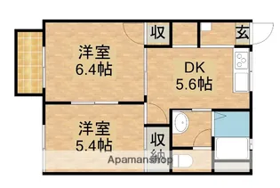 フローラル【2階】の間取り