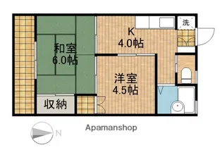 ビラシャングリラ【2階】の間取り
