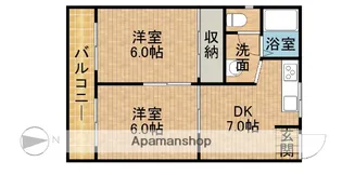 ハイツ球場【1階】の間取り