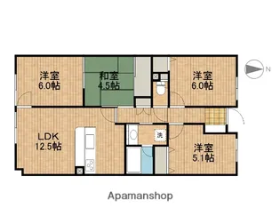 ベルメゾン豊田【1003号室】の間取り