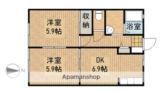 ブラセール加茂A【102号室】の間取り
