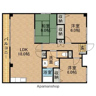 まるみやマンション【3階】の間取り
