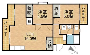 サンパーラ松本【1階】の間取り