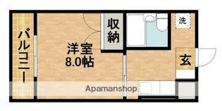 ディユラヴィーヌ【203号室】の間取り