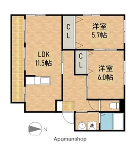 グランデージアルル【2階】の間取り