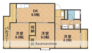 アビタシオン天王Ⅰ【1階】の間取り
