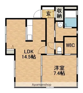 ブライトステージA【1階】の間取り