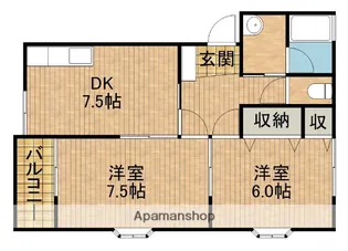 ハイツナティー【1階】の間取り