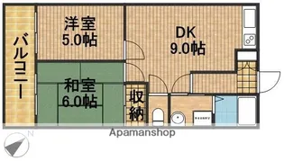 ロイヤルヒルズ高丘【201号室】の間取り