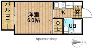 コーポスプリング【3階】の間取り