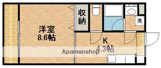 AIMER泉【203号室】の間取り