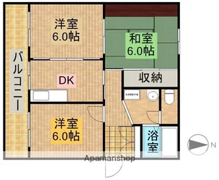 サウスステーション【205号室】の間取り