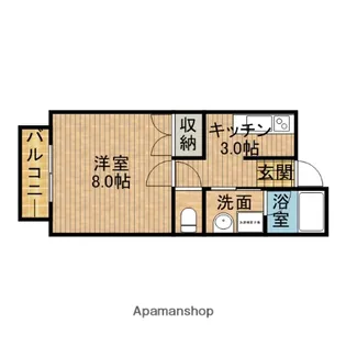 ハイツジェムストーン【1階】の間取り