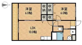 マンション紫雲A【3階】の間取り