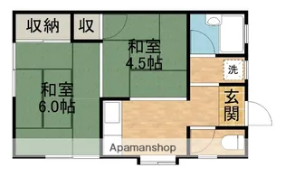 入船コーポ【1F東号室】の間取り