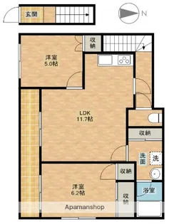 シエスタ海老塚【2階】の間取り