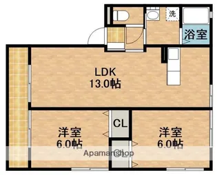 JOYTOWN城山B【2階】の間取り