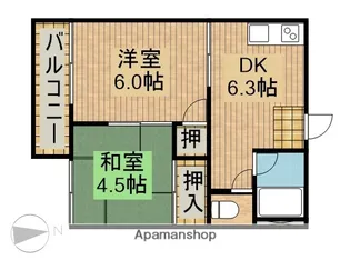 フォーブルサフランB【105号室】の間取り