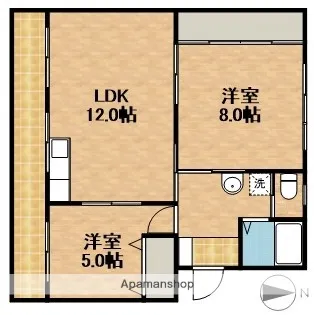 レイク平和A【1階】の間取り