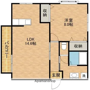 ティエドIIO B【2階】の間取り