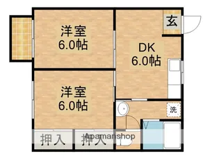 シャイニーフラット【1階】の間取り