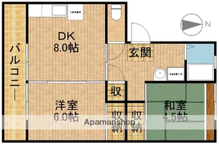 浜松駅南団地5号棟【2階】の間取り