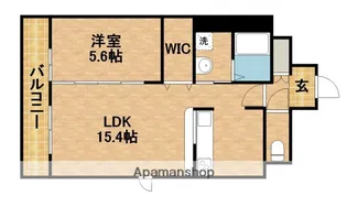 ザ クレスト元浜【6階】の間取り