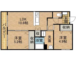 ホープガーデン【2階】の間取り