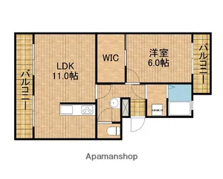 マイシャトー国府台【4階】の間取り