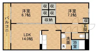 リンピア愛野【1階】の間取り