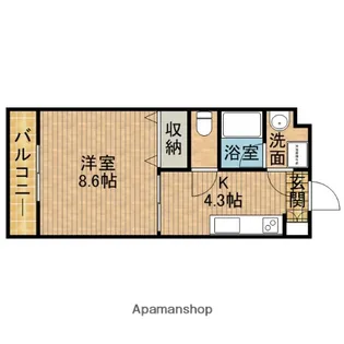 アルデーアピーノ【1階】の間取り