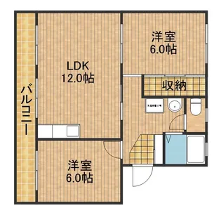 武藤ハイツⅡ【1階】の間取り