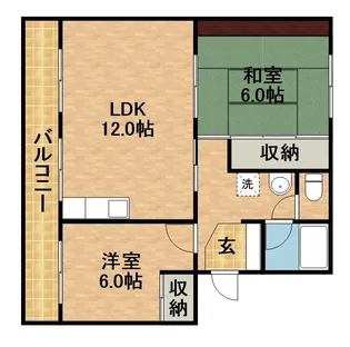 サンハイツ四ツ池B【3階】の間取り
