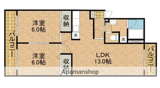 カナヤハイツⅠ【201号室】の間取り