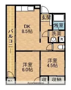 エクスト神田町【2階】の間取り