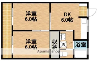 ハイツコスモスⅡ【1階】の間取り