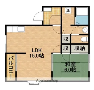 ヴァンベール越路【1階】の間取り