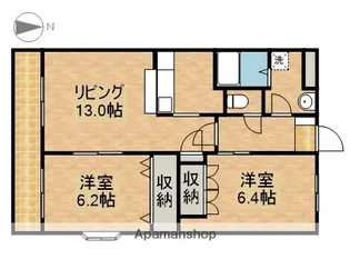 ルワンジュ【3階】の間取り