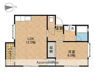 EXCEL.とあB【1階】の間取り