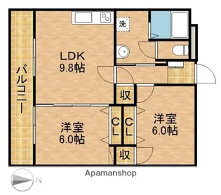 VPマンションⅢ【3402号室】の間取り