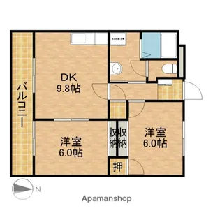 VPマンションⅢ【3205号室】の間取り