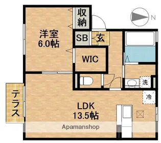 メイプルC【1階】の間取り
